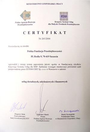 Otrzymanie akredytacji Krajowego Systemu Usług (KSU)