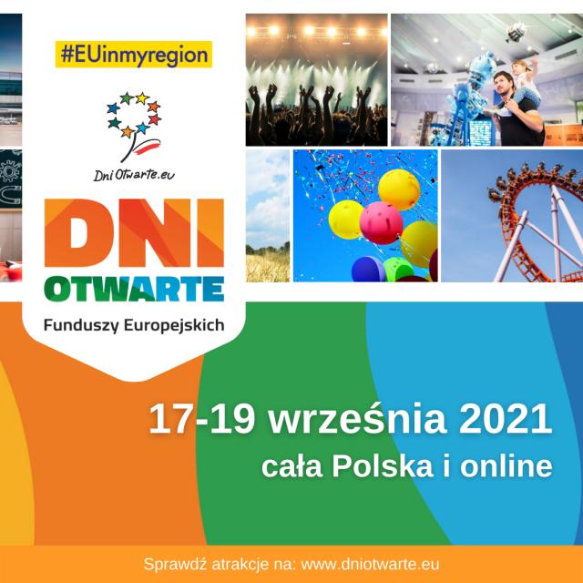 Dni Otwarte Funduszy Europejskich 2021 nadchodzą!