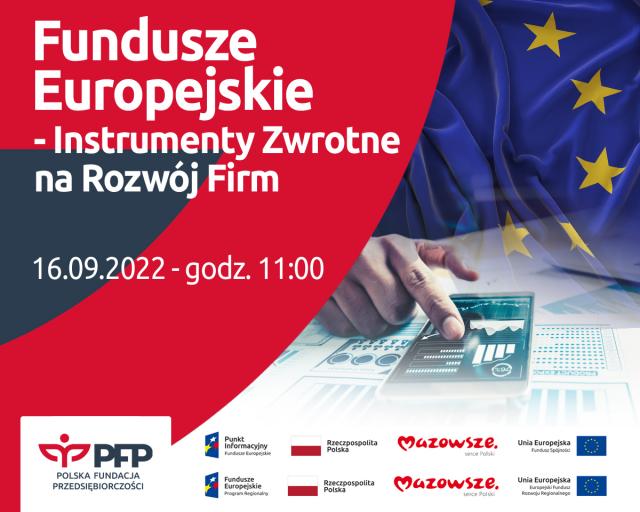 Spotkanie online &bdquo;Fundusze Europejskie &ndash; Instrumenty Zwrotne na Rozwój Firm dla woj. mazowieckiego&quot;