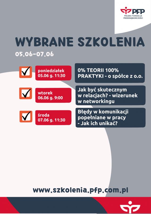 Czerwcowe szkolenia Polskiej Fundacji Przedsiębiorczości. &bdquo;Garść wiedzy przed urlopem&rdquo;