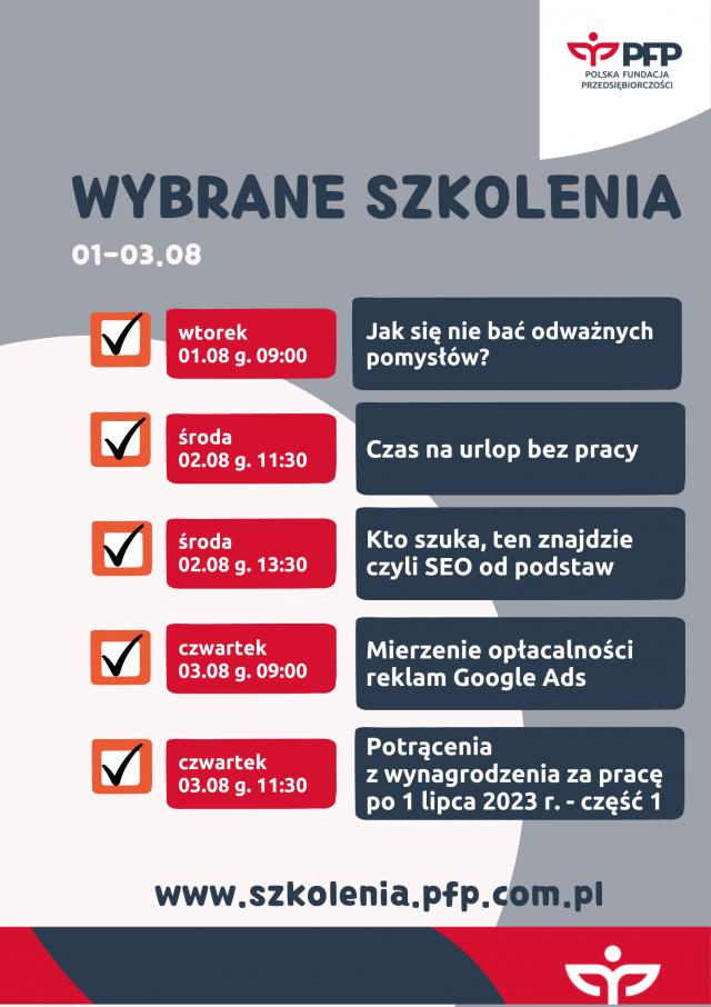 Gorące tematy na wakacje. Zapraszamy na sierpniowe szkolenia!