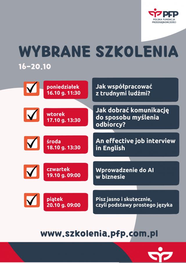 Nowe szkolenia na platformie szkoleniowej Polskiej Fundacji Przedsiębiorczości. Będzie o sztucznej inteligencji