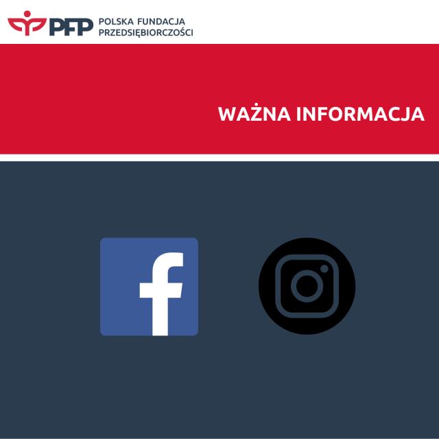 Informacja - zaproszenie do grupy społecznościowej na Facebooku.