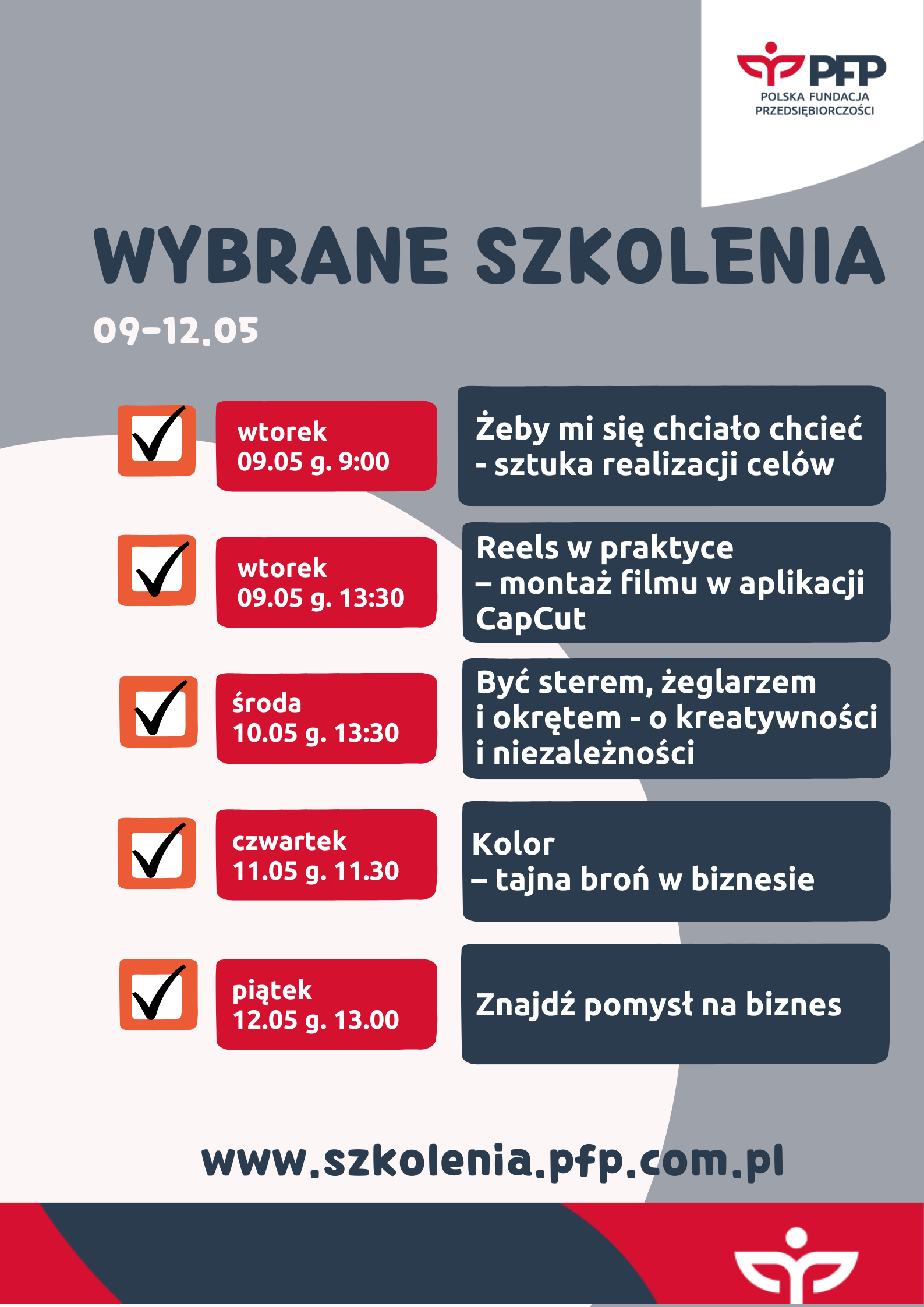 Uczniowie na matury, a przedsiębiorcy na szkolenia? „Maj pełen ciekawych propozycji”