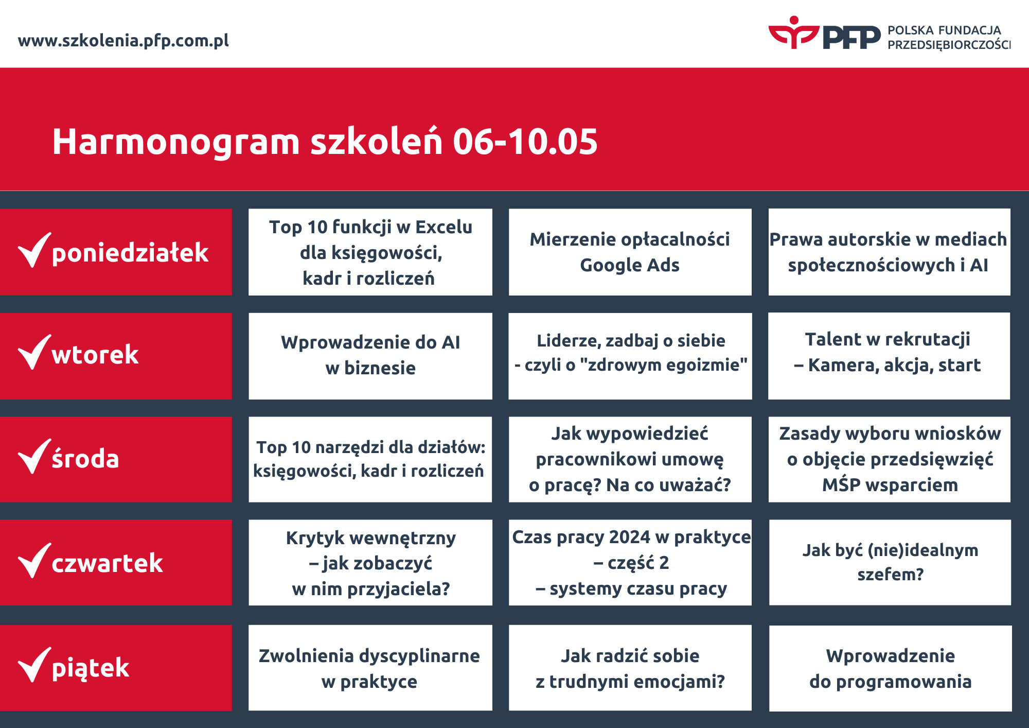 Tydzień pełen szkoleń! Co przygotowała Polska Fundacja Przedsiębiorczości?