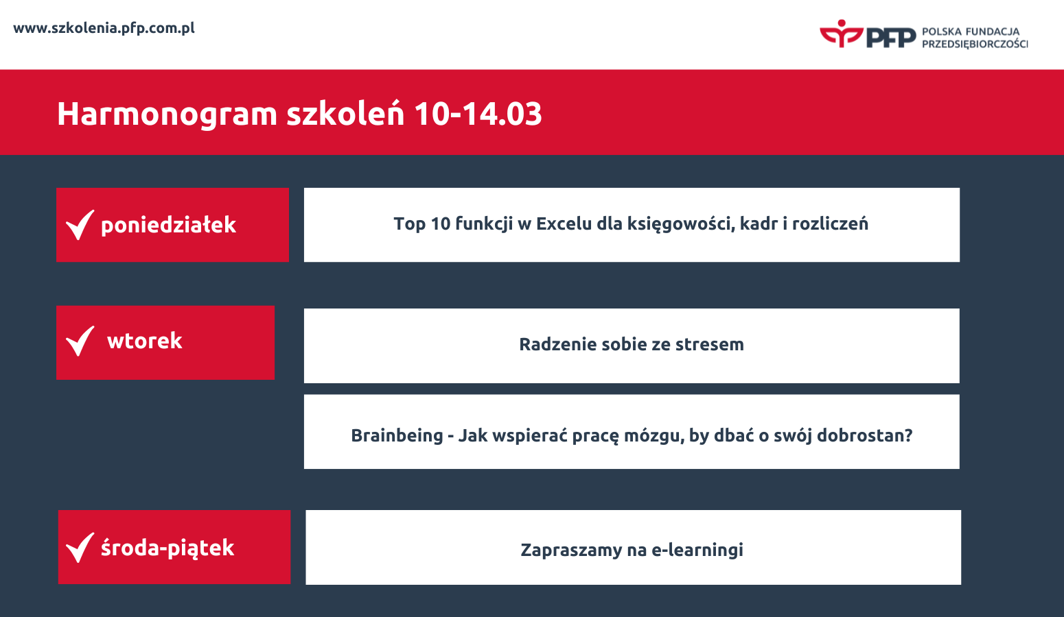 Trzy ważne szkolenia w przyszłym tygodniu na naszej Platformie Szkoleniowej!