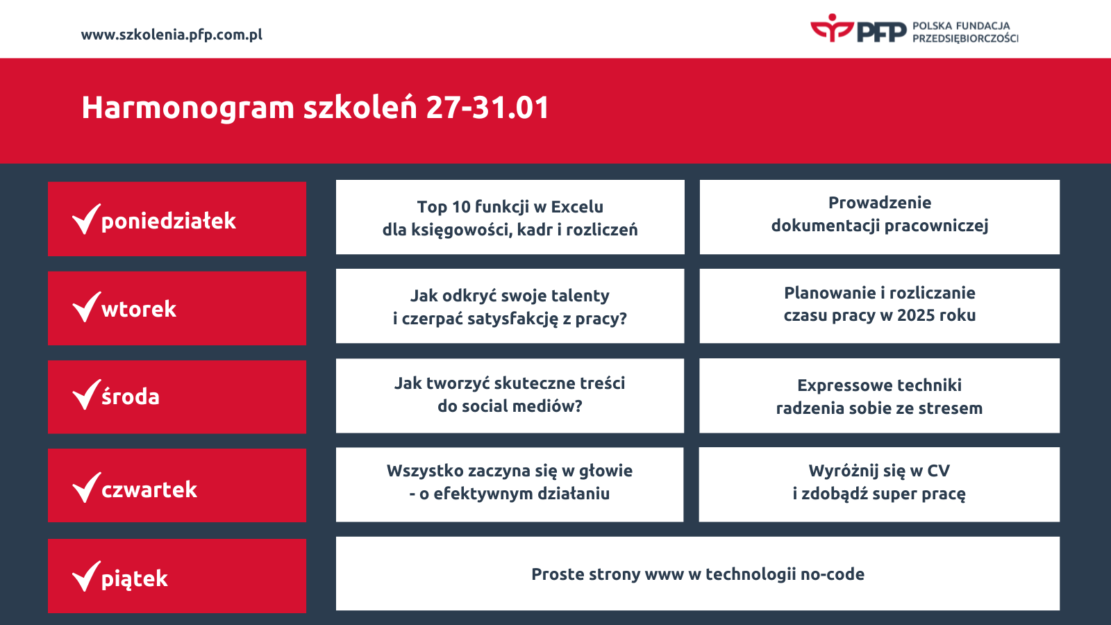 Kolejny tydzień pełen wiedzy. Jakie szkolenia przygotowała dla Was Polska Fundacja Przedsiębiorczości?