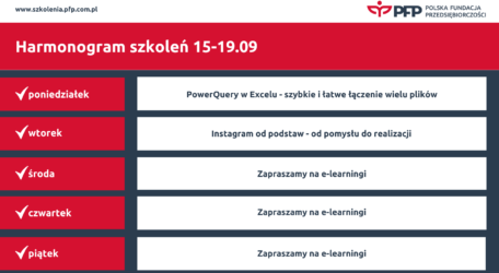 Instagram i arkusz kalkulacyjny Excel bez tajemnic. Takie szkolenia przygotowaliśmy na przyszły tydzień